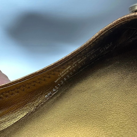 Tory Burch Reva Metallic flats ballet metal bronze shoes leather medallion 5.5 - Picture 9 of 9